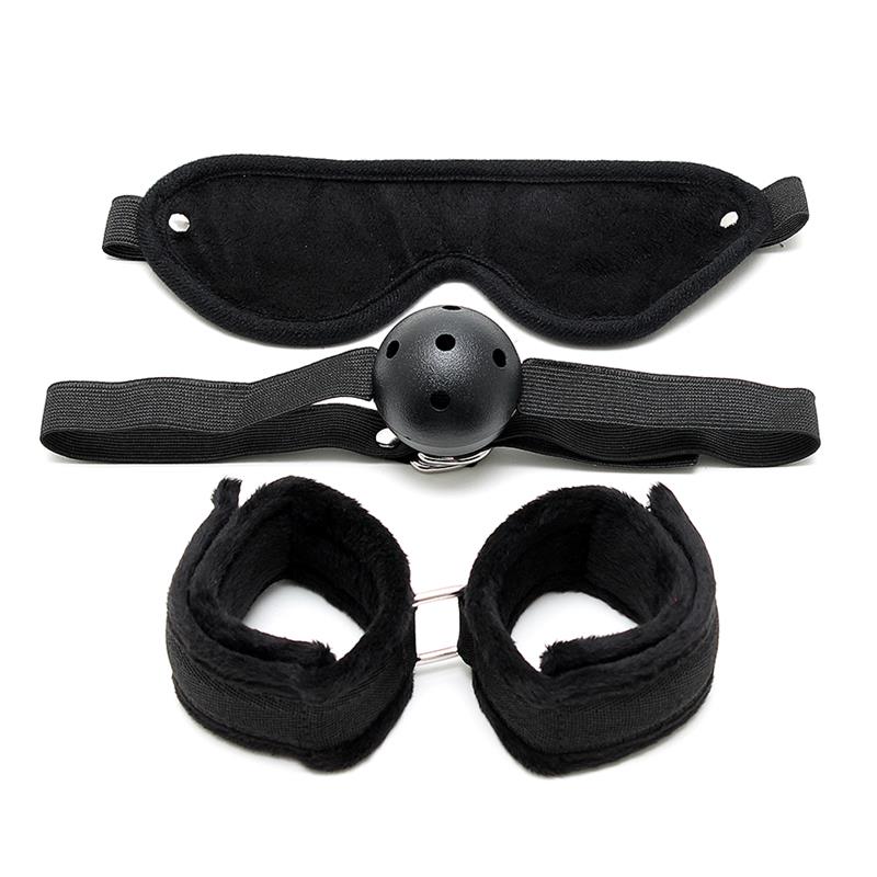 Set de Bondage 3 Piezas Negro