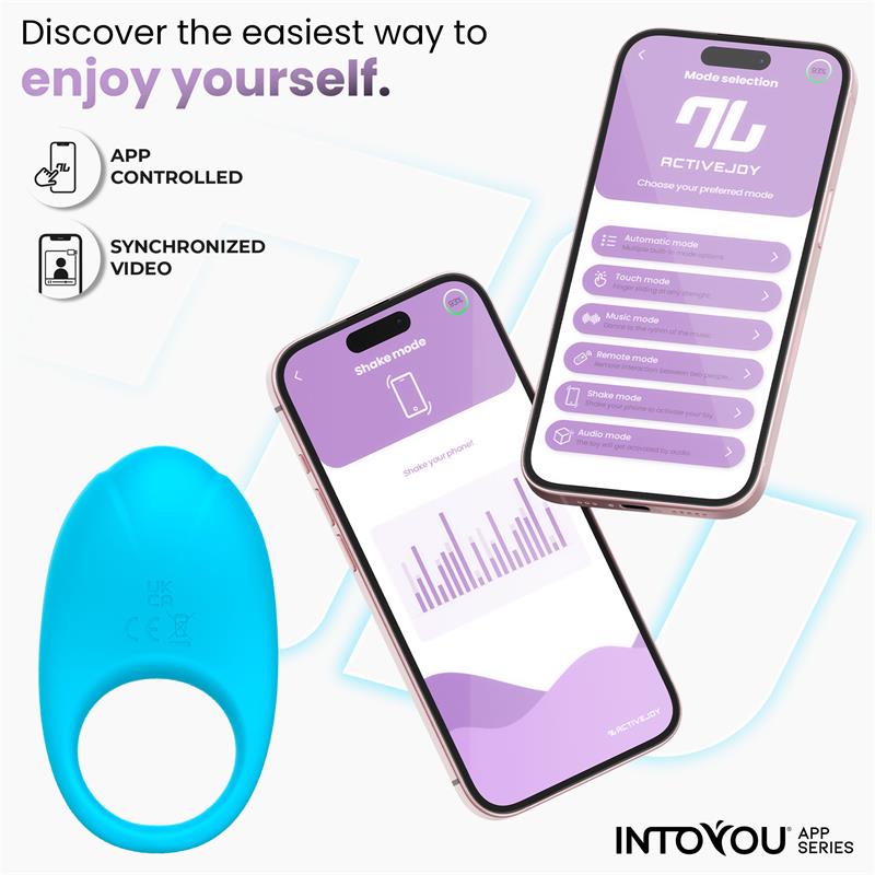 Ringo Anillo Vibrador con APP Unibody Azul