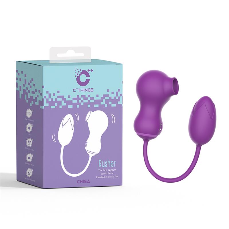 Rusher Succionador de Clitoris y Huevo Vibrador