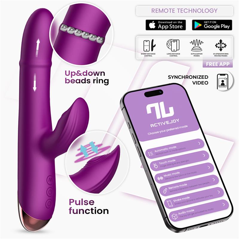 Sendel Vibrador con Anillo de Bolas Internas Up and Down y Pulsacion con App