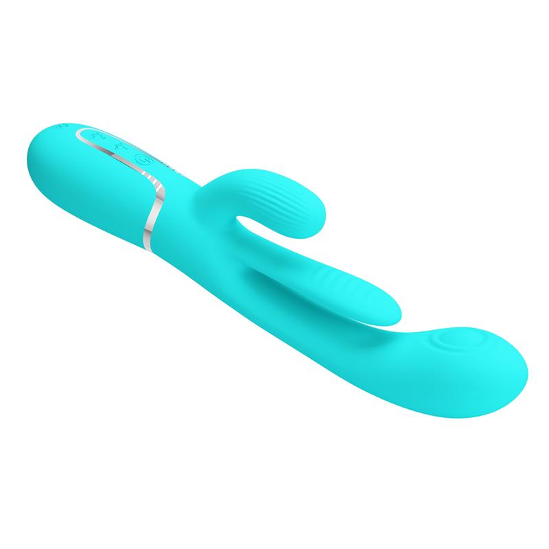 Shania Vibrador con Lengua y Thumping Turquesa