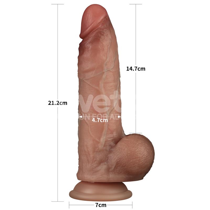 Sliding Pro Dildo Piel Deslizante Retractil Dual Layer 85