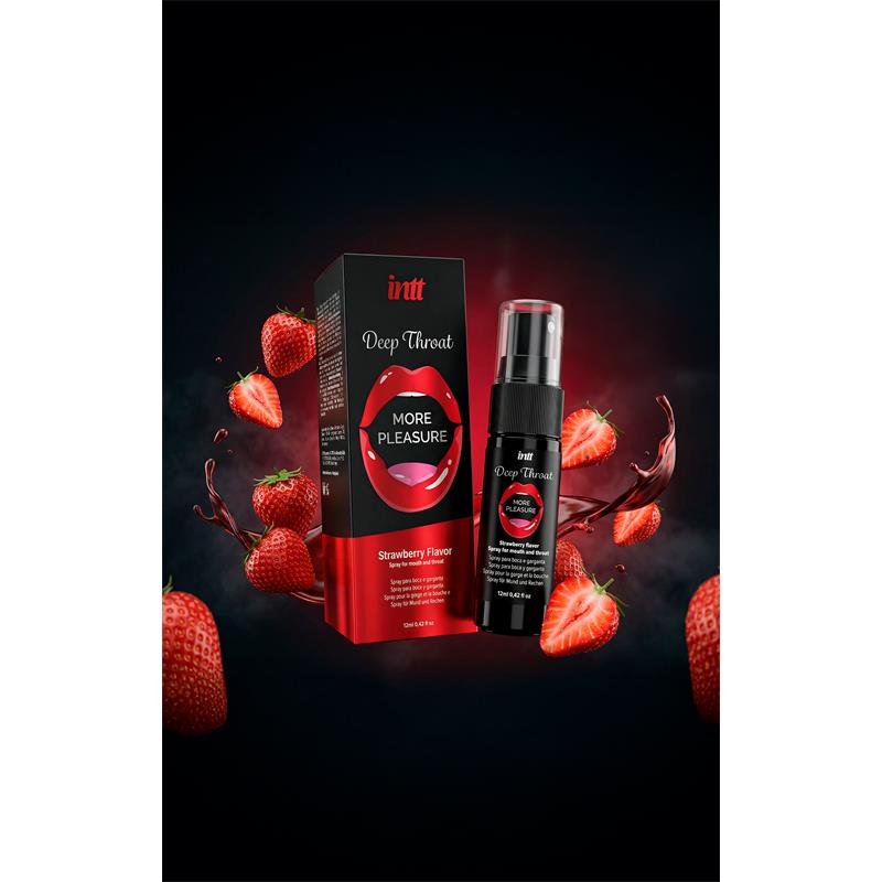 Spray para Sexo Oral Deep Throat Fresa 12 ml