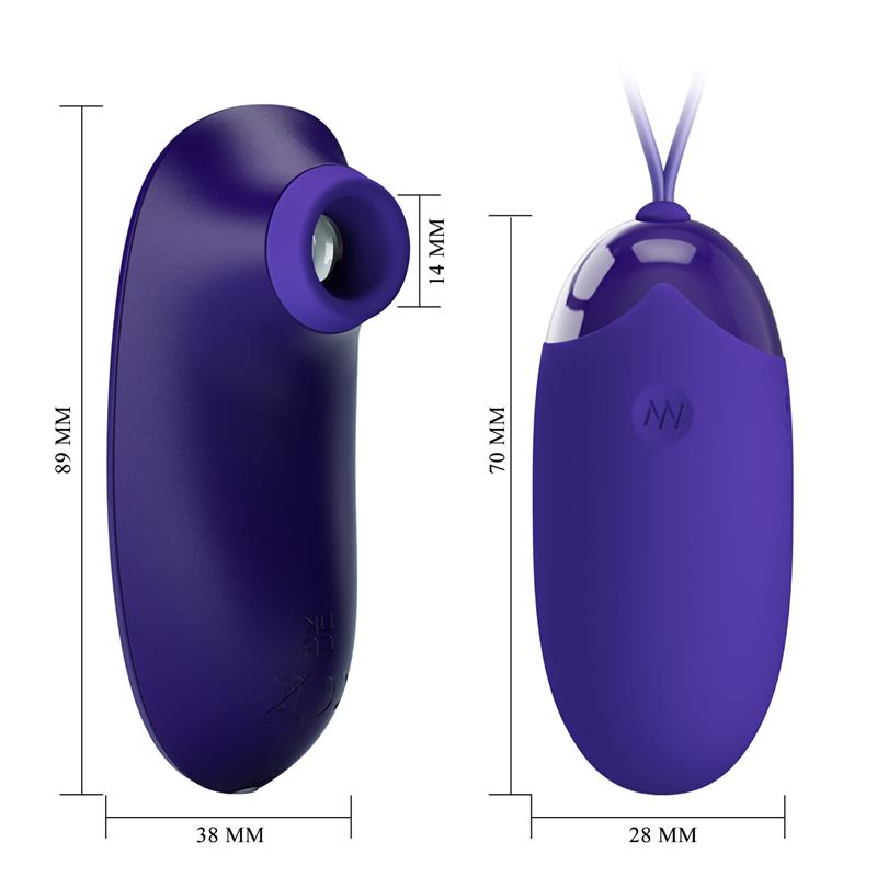 Succionador de Clitoris y Huevo Vibrador