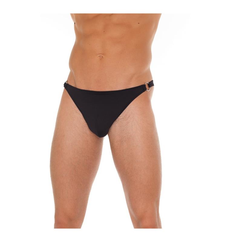 Tanga Negro con Hebilla Talla Unica