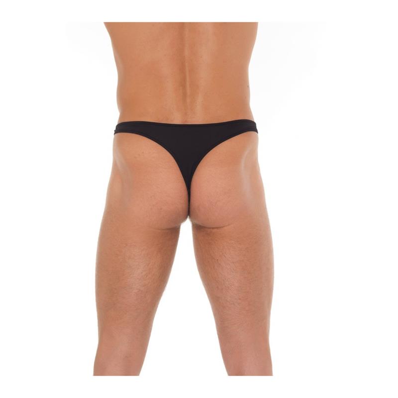 Tanga Negro con Hebilla Talla Unica