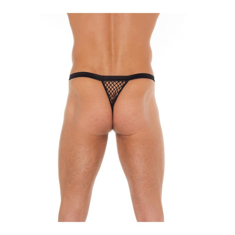 Tanga Rejilla Negro Talla Unica