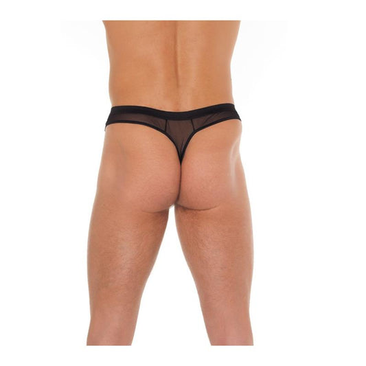 Tanga Rejilla Negro Talla Unica