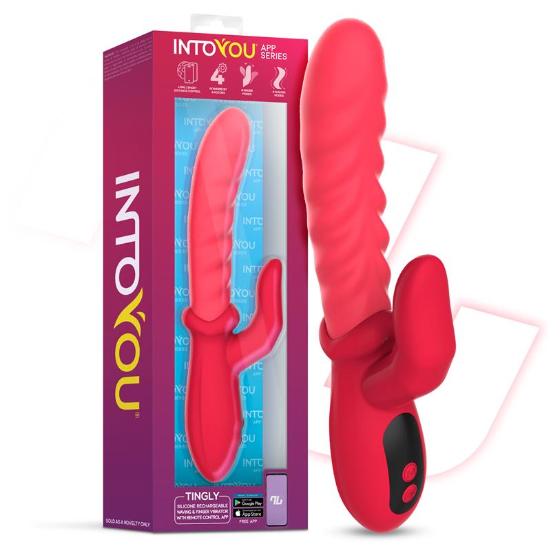 Tingly Vibrador con Finger y Movimiento Waving con APP