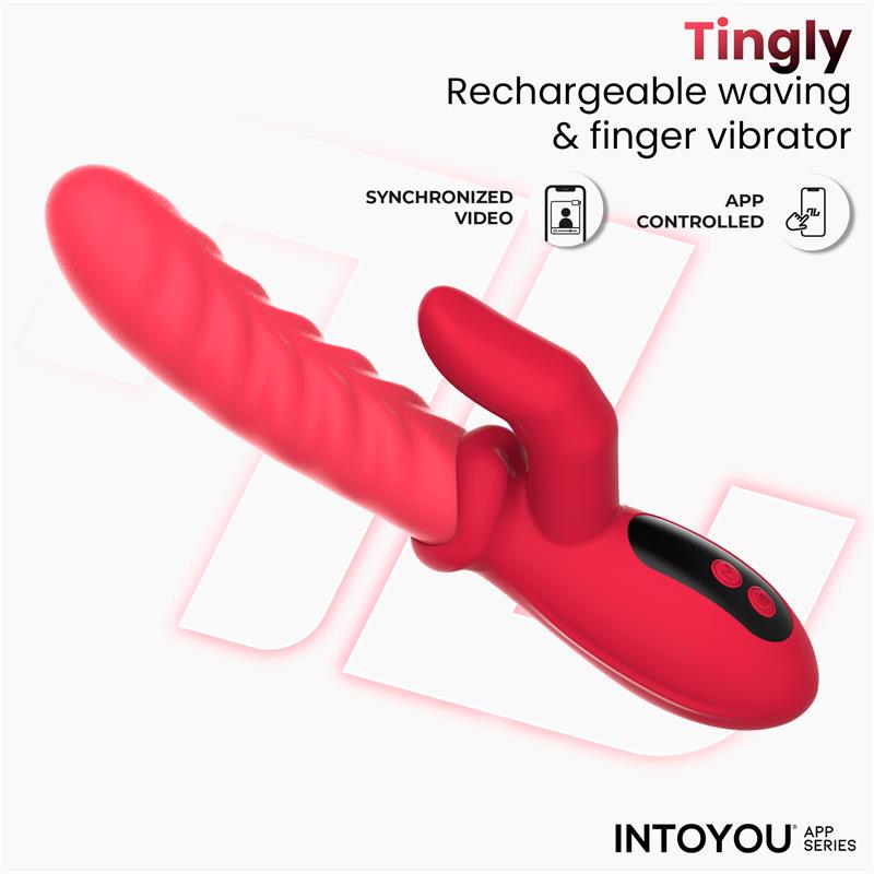 Tingly Vibrador con Finger y Movimiento Waving con APP