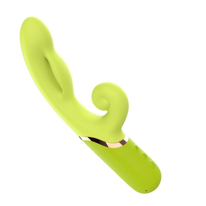 Vibrador con Funcion de Inflado Verde