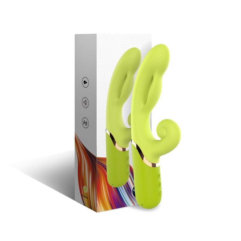 Vibrador con Funcion de Inflado Verde