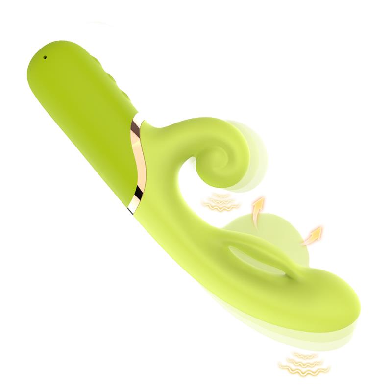 Vibrador con Funcion de Inflado Verde