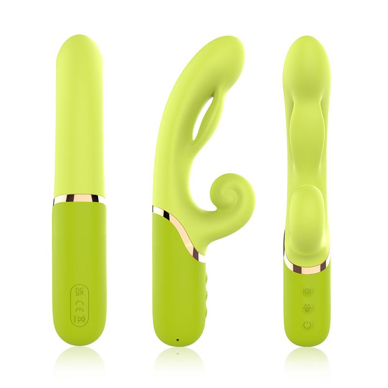 Vibrador con Funcion de Inflado Verde