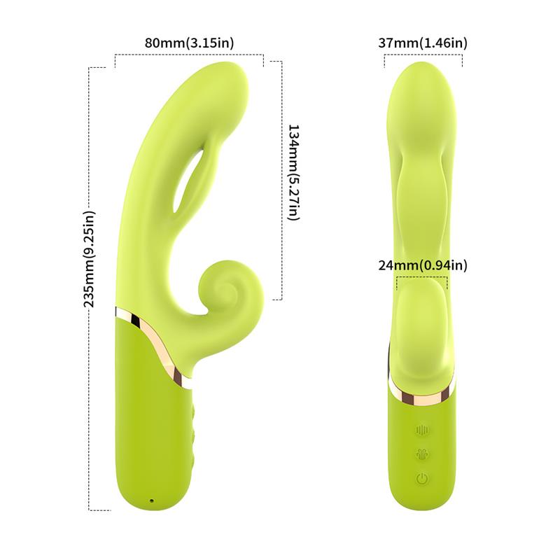 Vibrador con Funcion de Inflado Verde