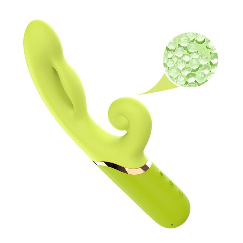Vibrador con Funcion de Inflado Verde