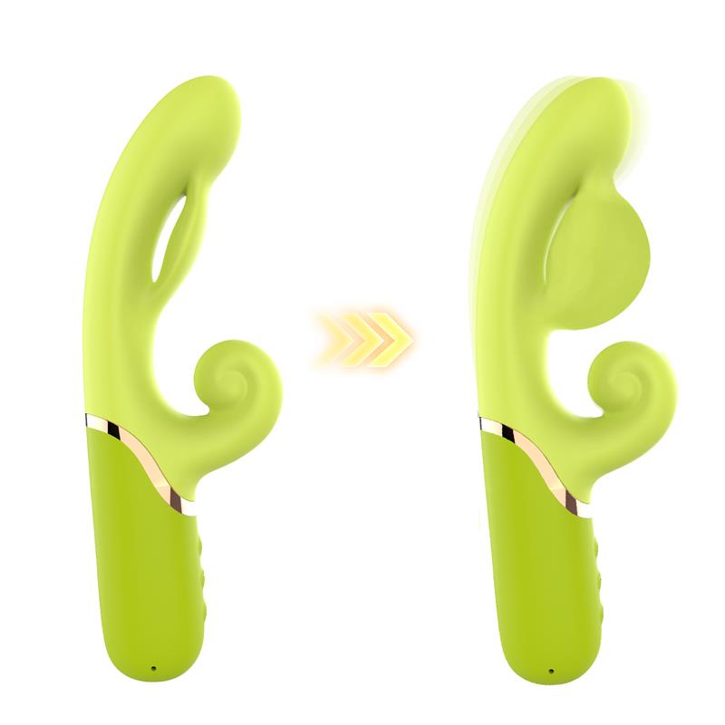 Vibrador con Funcion de Inflado Verde