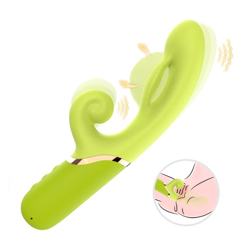 Vibrador con Funcion de Inflado Verde