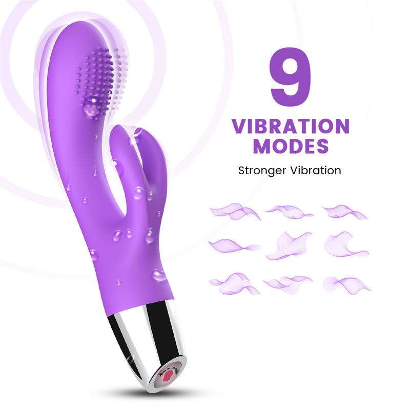 Vibrador Conejito Flexible Purpura