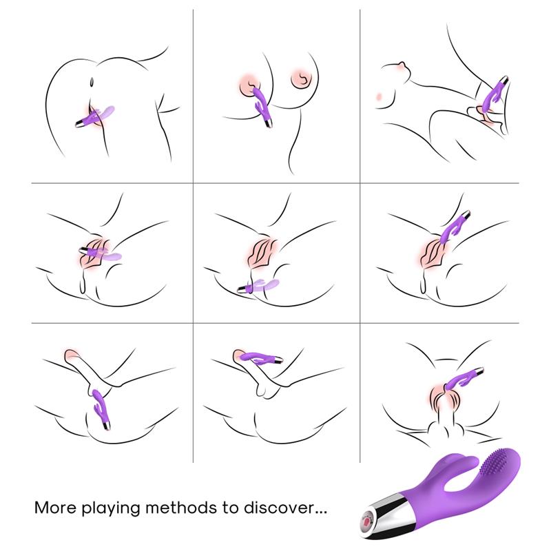 Vibrador Conejito Flexible Purpura