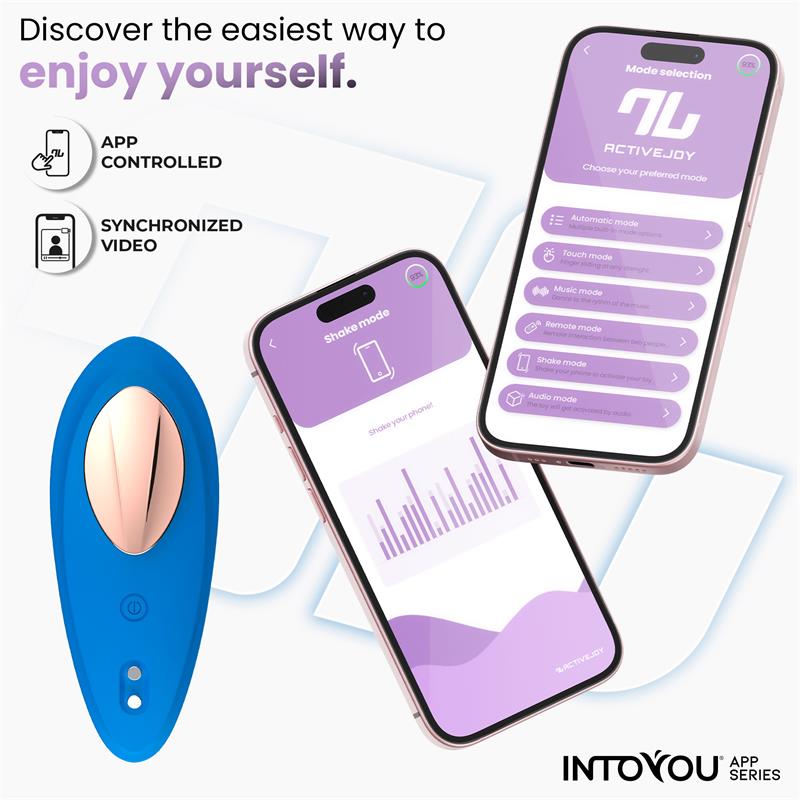 Vibrador de Braguita con APP Silicona Azul