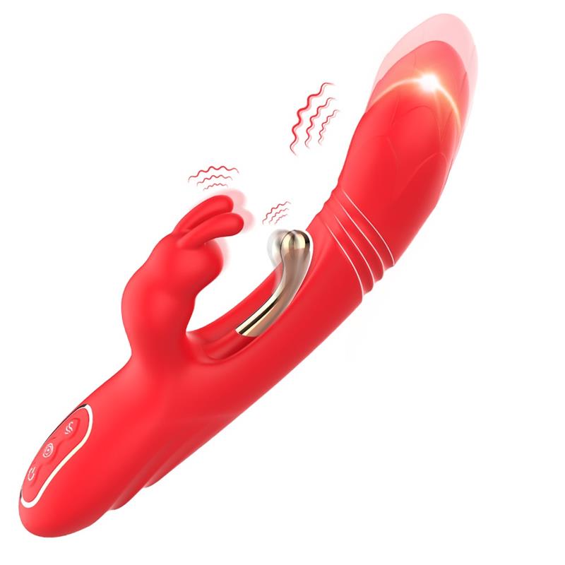 Vibrador Tickler con Thrusting Silicona Liquida