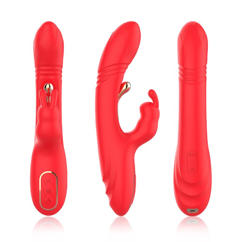 Vibrador Tickler con Thrusting Silicona Liquida