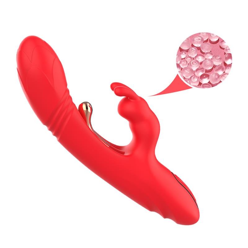 Vibrador Tickler con Thrusting Silicona Liquida