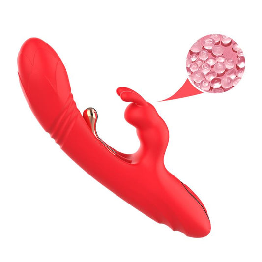Vibrador Tickler con Thrusting Silicona Liquida