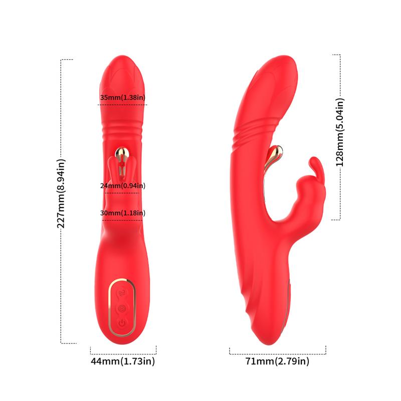 Vibrador Tickler con Thrusting Silicona Liquida