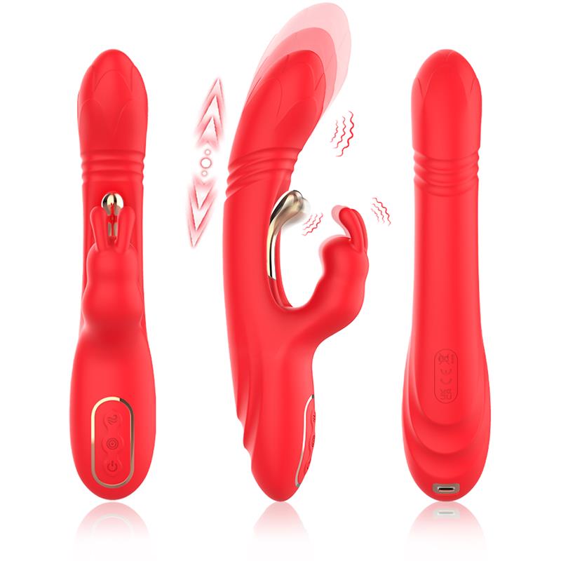 Vibrador Tickler con Thrusting Silicona Liquida