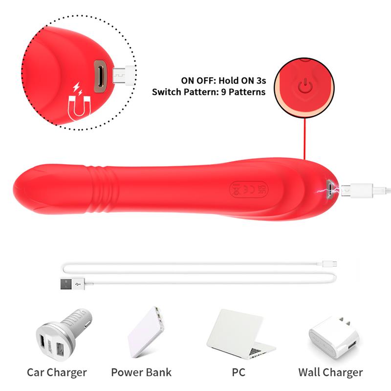 Vibrador Tickler con Thrusting Silicona Liquida